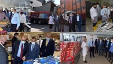 Vali Ustaoğlu ve Başkan Hacısalihoğlu firmaları ziyaret etti