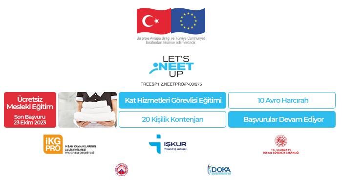 Kat hizmetleri görevlisi alanında ücretsiz mesleki eğitim fırsatı!