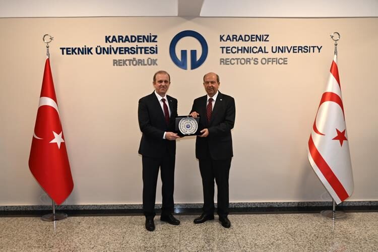 KTÜ’de Konferans Veren KKTC Cumhurbaşkanı Ersin TATAR’a, Fahri Doktora Ünvanı Takdim Edildi